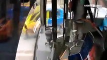 Durak harici indirilmeyen yolcu seyir halindeki otobüsün fren pedalına bastı