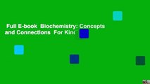 Full E-book  Biochemistry: Concepts and Connections  For Kindle