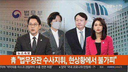 [속보] 靑 "법무장관 수사지휘, 현상황에서 불가피"