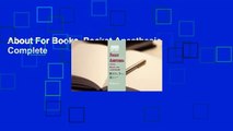 About For Books  Pocket Anesthesia Complete