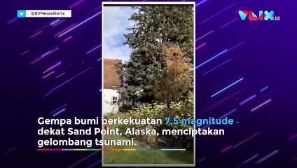 Video Gempa 7,5 Magnitudo Goyang Alaska, Picu Tsunami