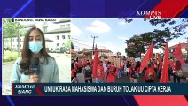 Unjuk Rasa Mahasiswa dan Buruh Tolak UU Cipta Kerja di Bandung