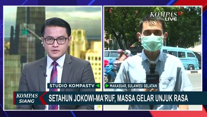Setahun Jokowi-Maruf, Massa Gelar Unjuk Rasa