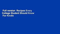 Full version  Recipes Every College Student Should Know  For Kindle