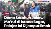 Demo Setahun Jokowi-Ma'ruf di Istana Bogor, Pelajar Ini Dijemput Emaknya