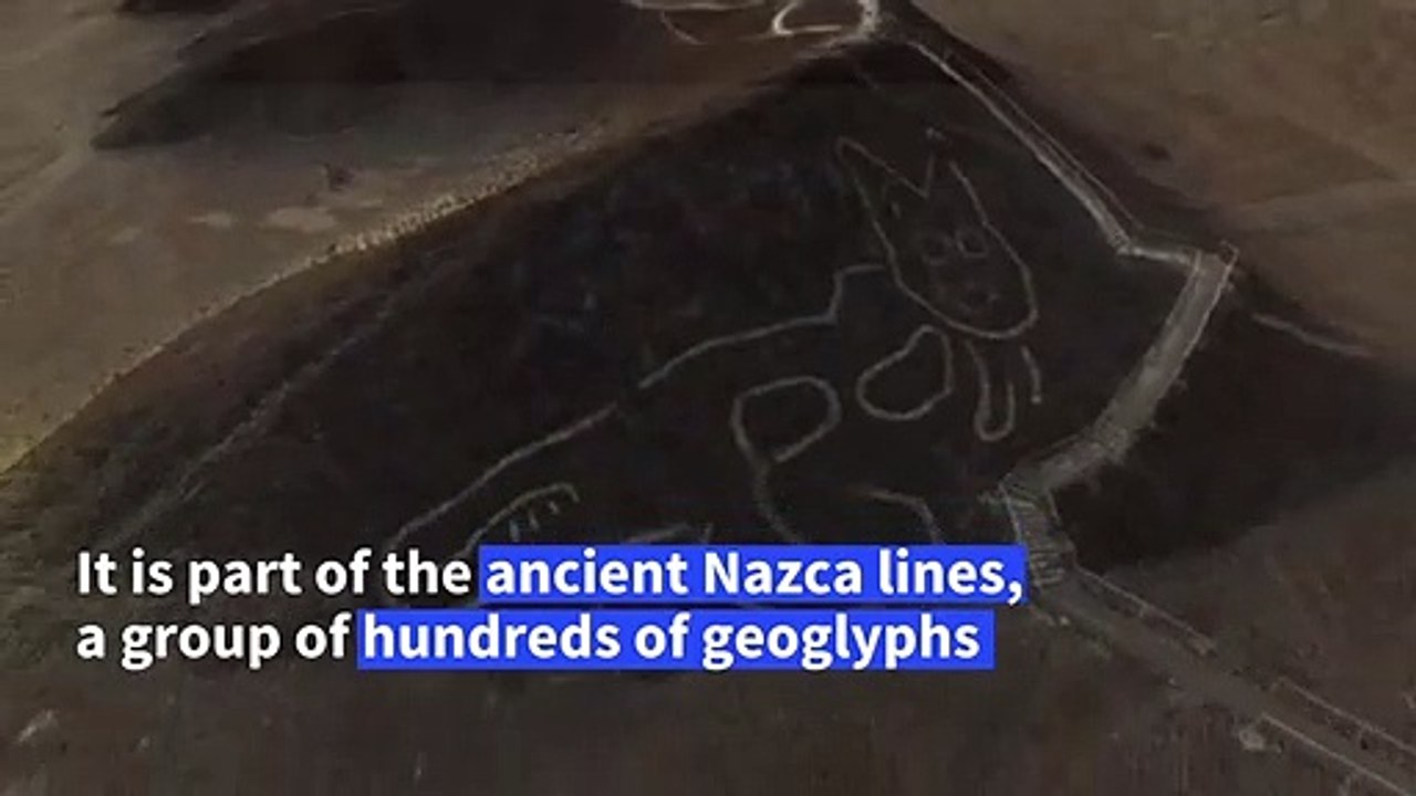2,000-year-old cat silhouette among Nazca lines in Peruvian desert