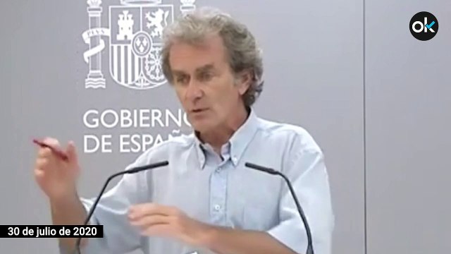Fernando Simón, sobre si estamos en una segunda ola de contagios por COVID-19- Si pueden venir segundas olas, no lo sé. Si esto lo es, no lo parece. Estaríamos en una situación muy diferente a la que estamos ahora