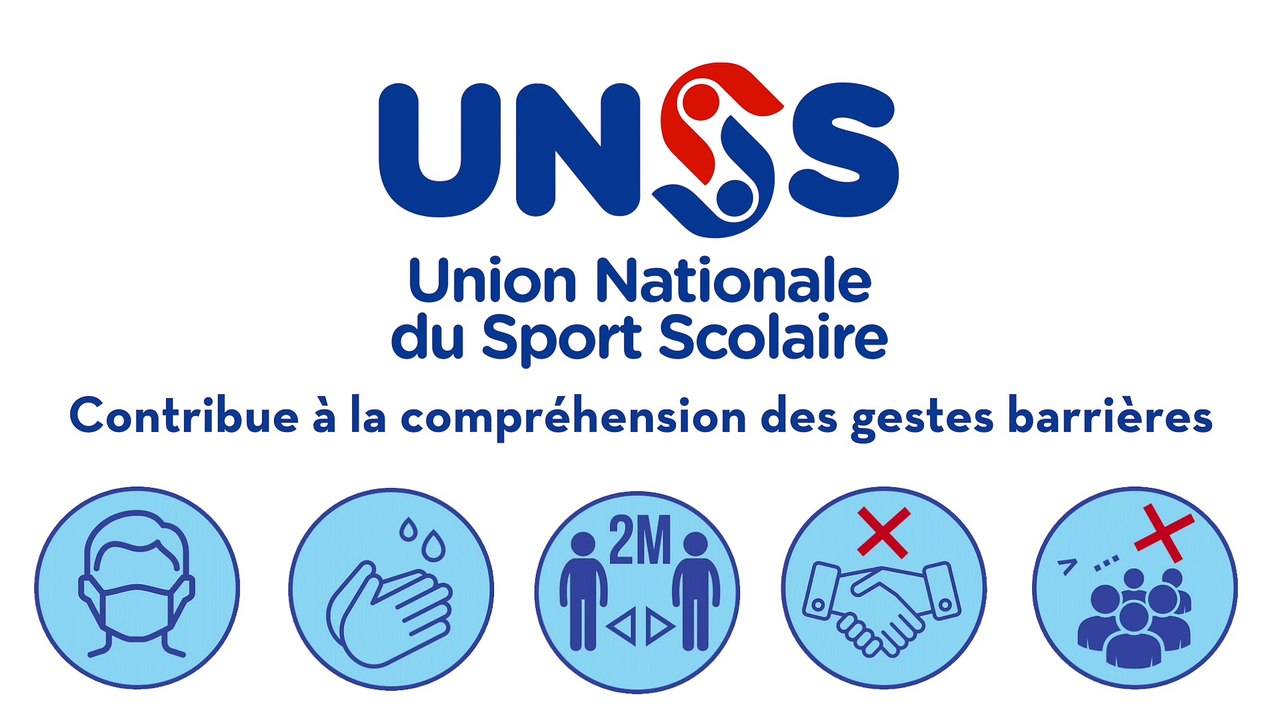 Covid : les gestes barrières à l'UNSS