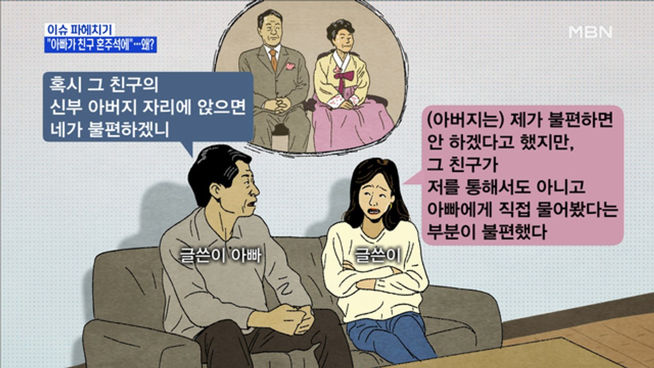 MBN 뉴스파이터-"아빠가 내 친구 결혼식 혼주석에"…왜?