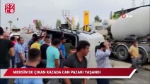 Tır ile kamyonlar kazaya karıştı, çıkan yangında can pazarı yaşandı