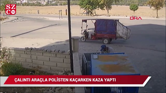 Çalıntı araçla polisten kaçarken kaza yaptı…