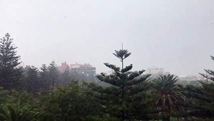 Así se dejan sentir las lluvias de Bárbara en Tenerife