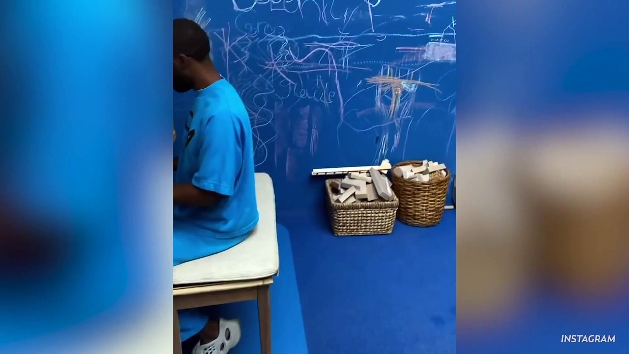 Kanye West Smiles Singing With His And Kim Kardashian’s Daughter North During Sunday Service