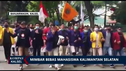 Satu Tahun Kepemimpinan Jokowi-Ma'ruf, Mahasiswa di Kalsel Berunjuk Rasa