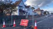 Road closure in Caledonian Road, Hartlepool, on October 20