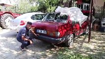 Doluda araçları zarar görenler tamircilere akın etti