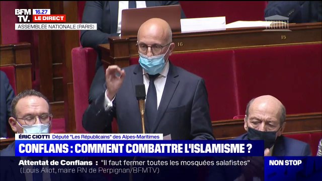 Mort de Samuel Paty: pour Eric Ciotti, la France est touchée, car c'est aussi Marianne qu'on a voulu décapiter