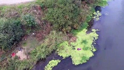 Tunce Nehri'nde sular çekildi, rezalet ortaya çıktı