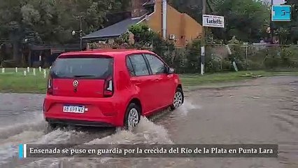Ensenada se puso en guardia por la crecida del Río de la Plata en Punta Lara