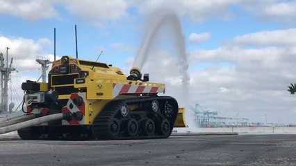 Los Angeles Fire Department Unveils Firefighting Robot