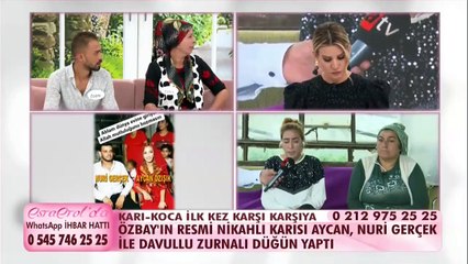 Özbay ile resmi nikahlı eşi Aycan karşı karşıya!