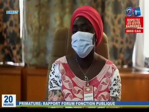 RTG/Remise du rapport du forum de la fonction publique par le ministre de la fonction publique au premier ministre, chef du gouvernement