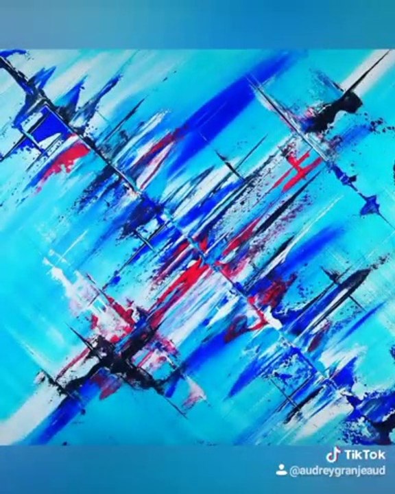 Démonstration de peinture abstraite à l'acrylique