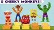 5 Little Monkeys Toy Story Nursery Rhyme with Paw Patrol Mighty Pups Marshall and Disney Pixar Cars 3 Lightning McQueen with Marvel Avengers Hulk in this Family Friendly Full Episode English Story for Kids with the Funny Funlings