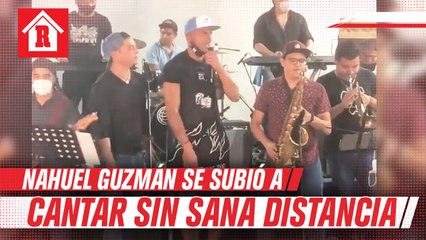 Nahuel Guzmán, captado junto a grupo musical sin mantener la sana distancia