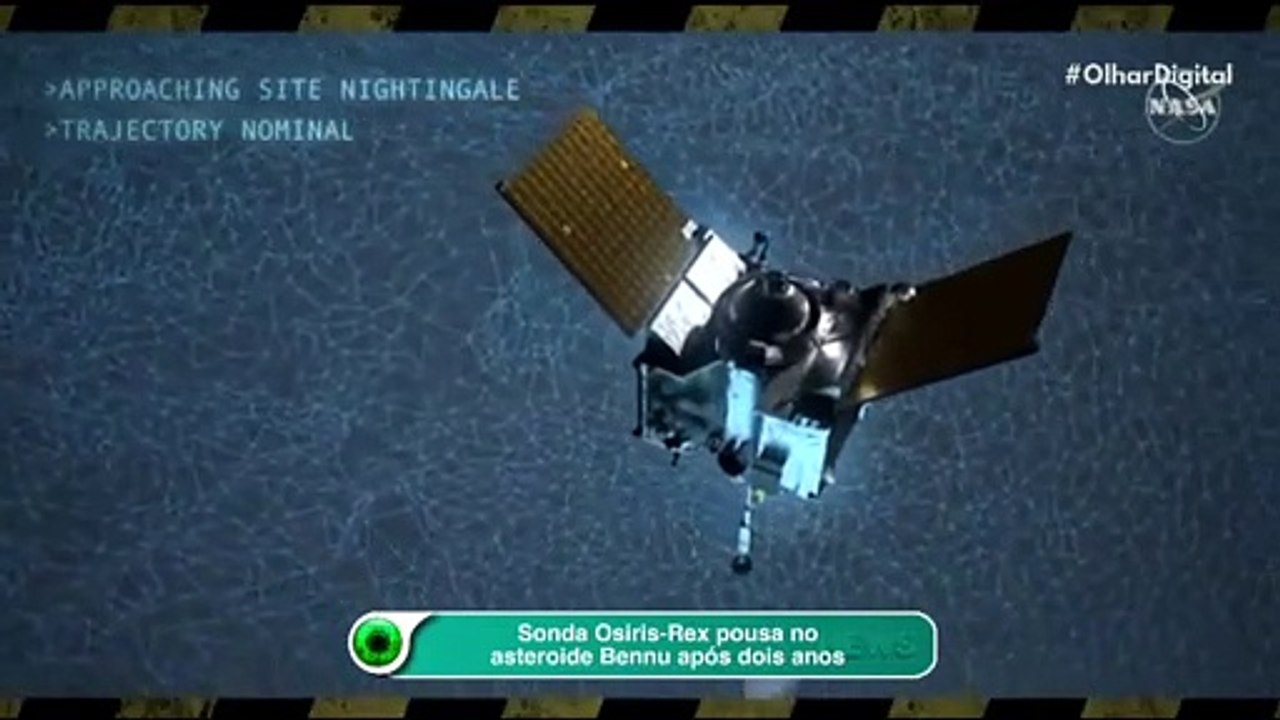 Sonda Osiris-Rex pousa no asteroide Bennu após dois anos