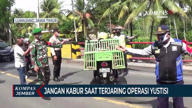 Terjaring Operasi Yustisi Pemakaian Masker, Pengendara Motor Malah Kabur