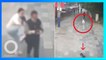 CCTV rekam wanita tendang pria mesum yang merabanya di siang hari - TomoNews