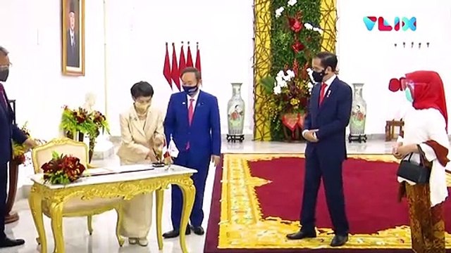 Pertama Kali, Jokowi Sambut PM Jepang Yoshihide Suga