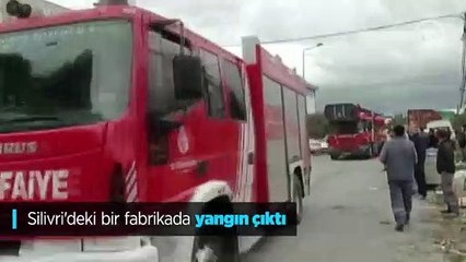 Silivri'deki bir fabrikada yangın çıktı