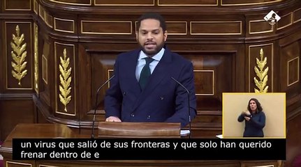 Ignacio Garriga: "Ya lo dijo Abascal en esta tribuna y ya empiezan a exigirlo muchísimos dirigentes de otras naciones. China debe pagar"