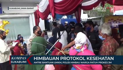 Antre Bantuan UMKM, Polisi Himbau Warga Patuh Prokes 3M