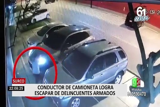 Así logró un conductor de una camioneta moderna escapar de dos delincuentes armados