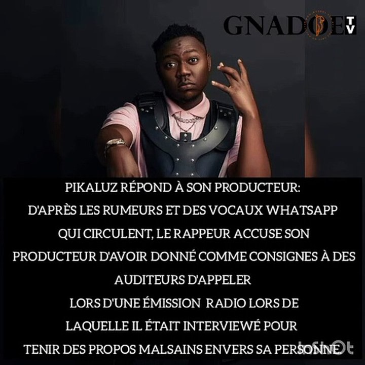Pikaluz s'en prend violemment à son ex-producteur en le maudissant (vidéo)