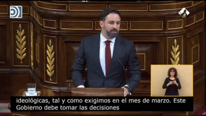 Abascal afirma que si saliera la moción formaría un "gobierno de emergencia nacional”
