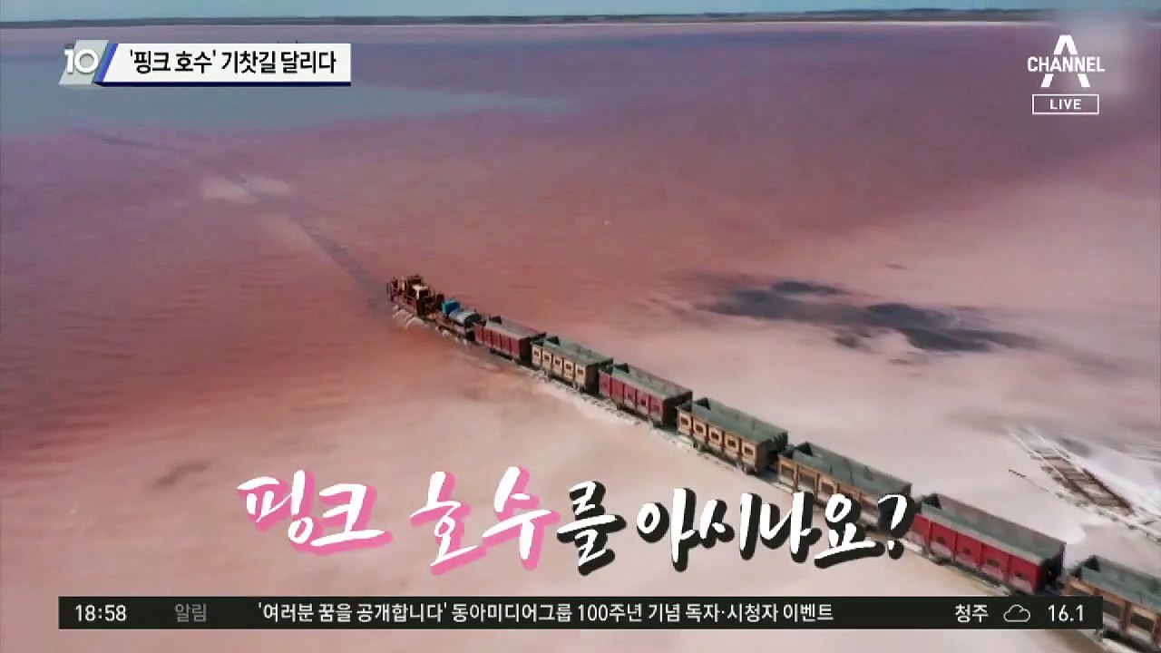 ‘핑크 호수’ 기찻길 달리다
