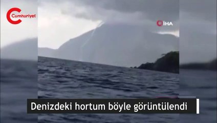 Antalya'da denizde hortum