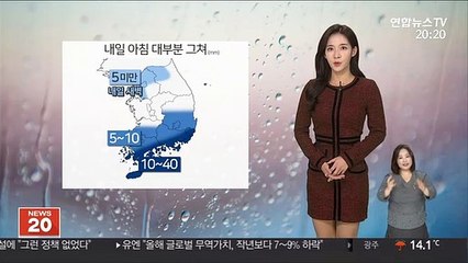 [날씨] 밤사이 곳곳 비…내일 공기질 일시 매우 나쁨
