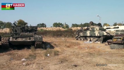 Azerbaycan, Ermenistan'ın mevzide bıraktığı tankların görüntülerini paylaştı