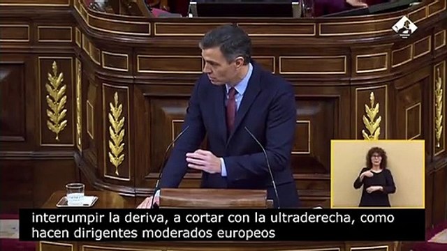 Sánchez se dirige a Pablo Casado y le pide que vote no para dejar claro que la derecha no tiene nada que ver con la ultraderecha