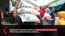 Warga Kecamatan Cisaat Sukabumi Terima Bantuan Sosial Beras 30 Kg