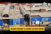 SJL: incendio de grandes proporciones arrasa con La Cachina de Canto Grande