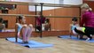 Leg stretching, flexible legs, splits, stretching and leg flexibility training