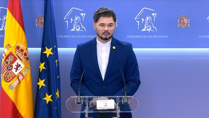Rufián dice que Abascal está "flojísimo" en la defensa de la moción de censura