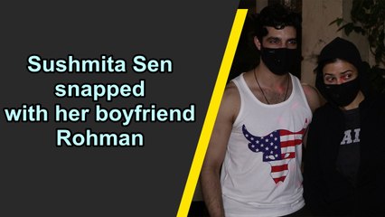 Suhmita Sen snapped with her boyfriend Rohman