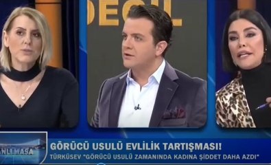 Canlı yayında görücü usulü tartışması